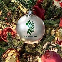 елочный шар с логотипом